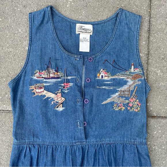 Vintage Dresses & Skirts - Vintage Denim Dress